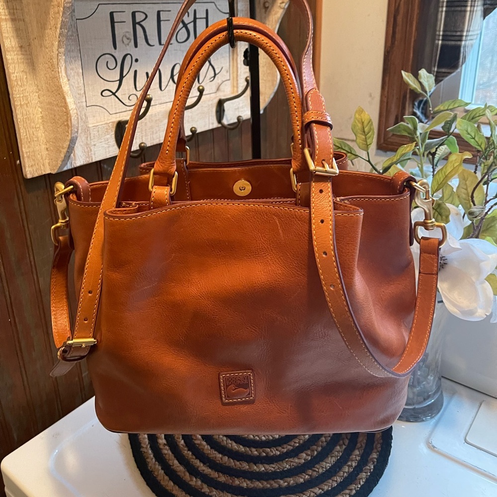 Dooney and Bourke Florentine leather Brenda Satchel
